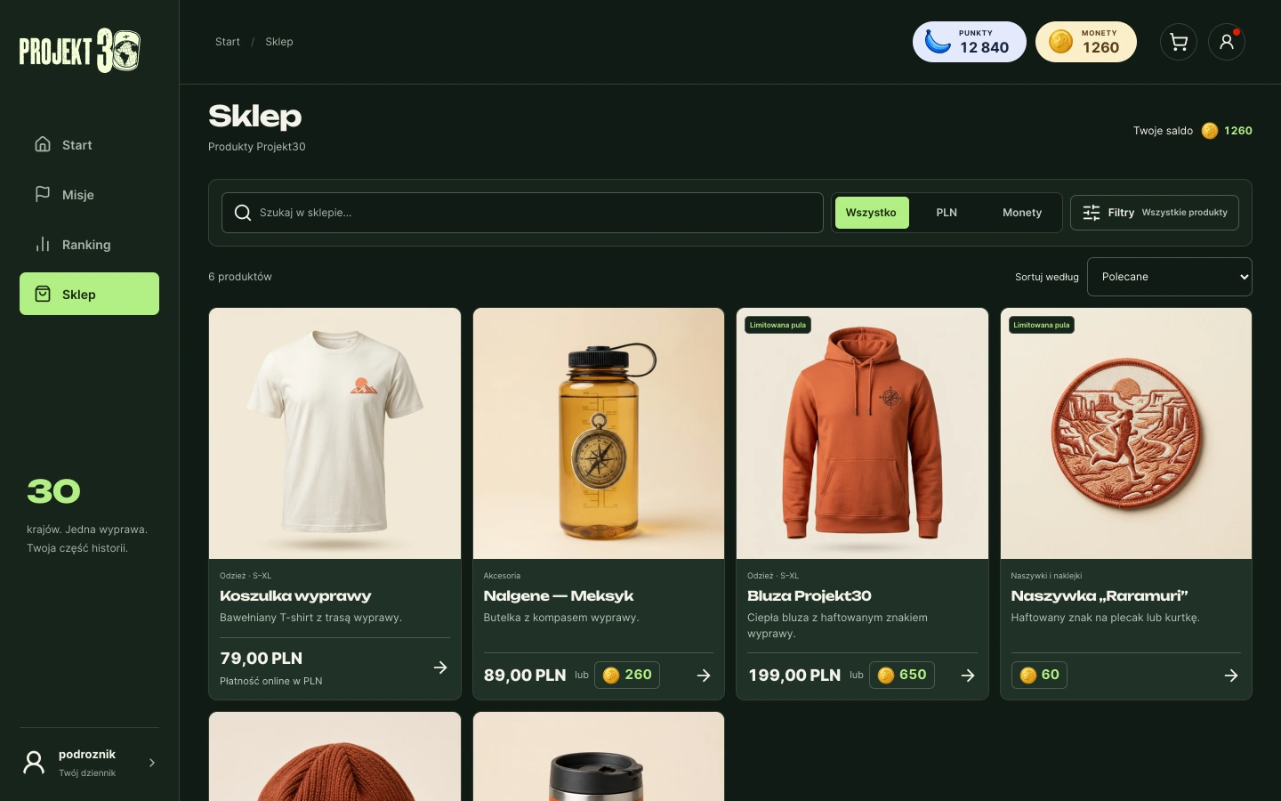 Sklep Projekt30. — Katalog