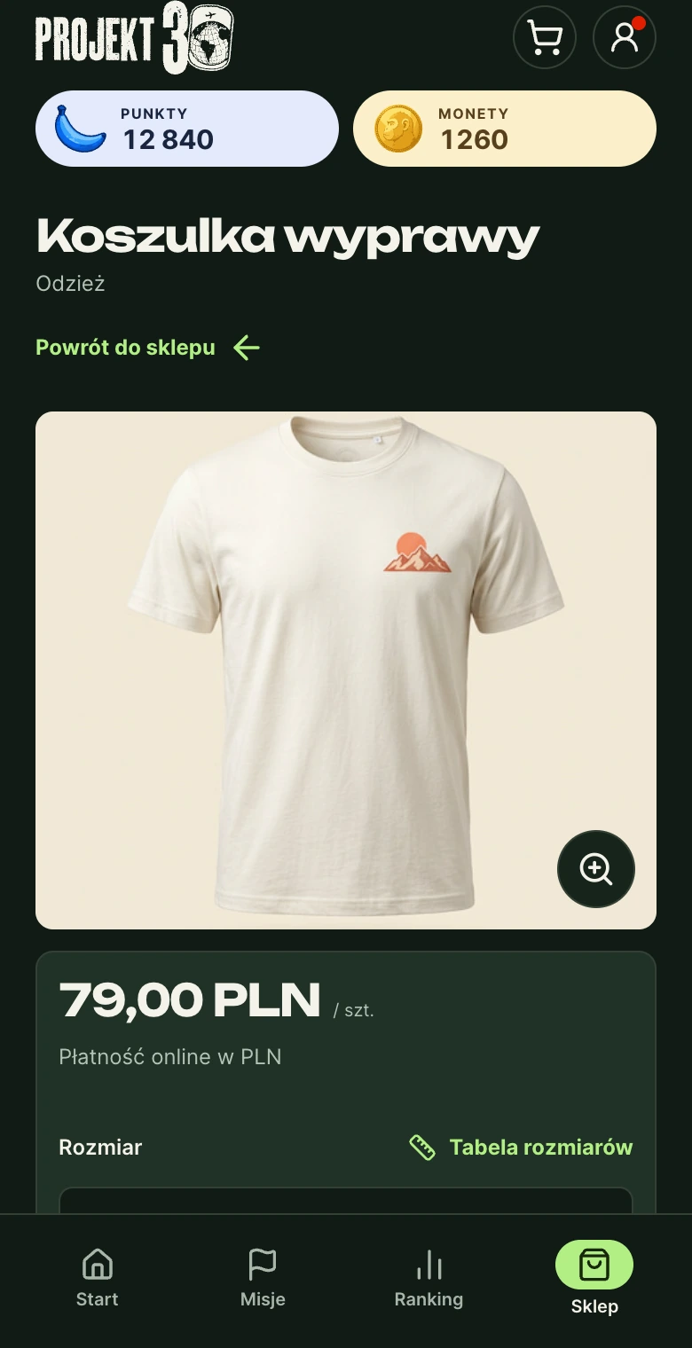 Koszulka wyprawy — karta produktu w sklepie Projekt30